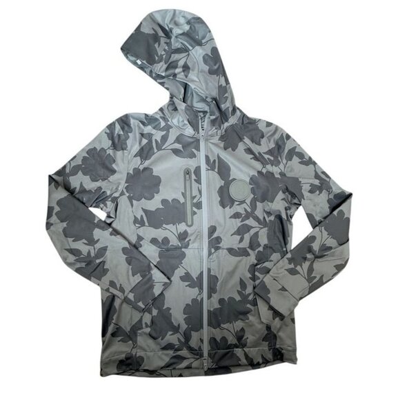 G/FORE Men Tonal Floral Weather Resistant Repeller Jacket Charcoal M NWOT - Picture 1 of 9
